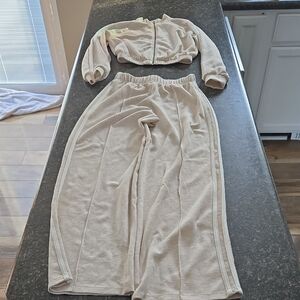 Tinsel Cream and White Knit Top